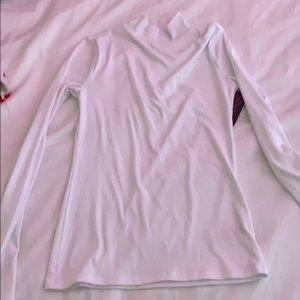 white fitted turtle neck size small